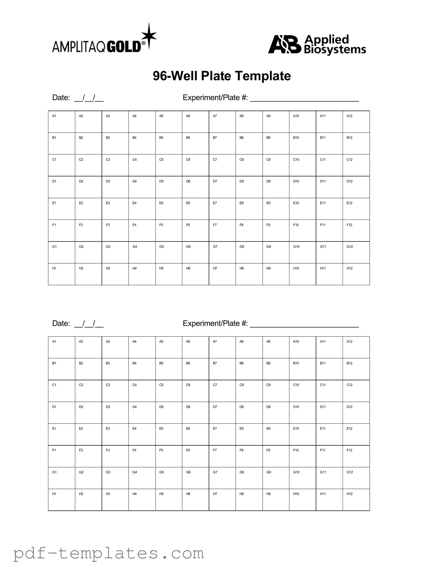 Get 96 Well Form in PDF