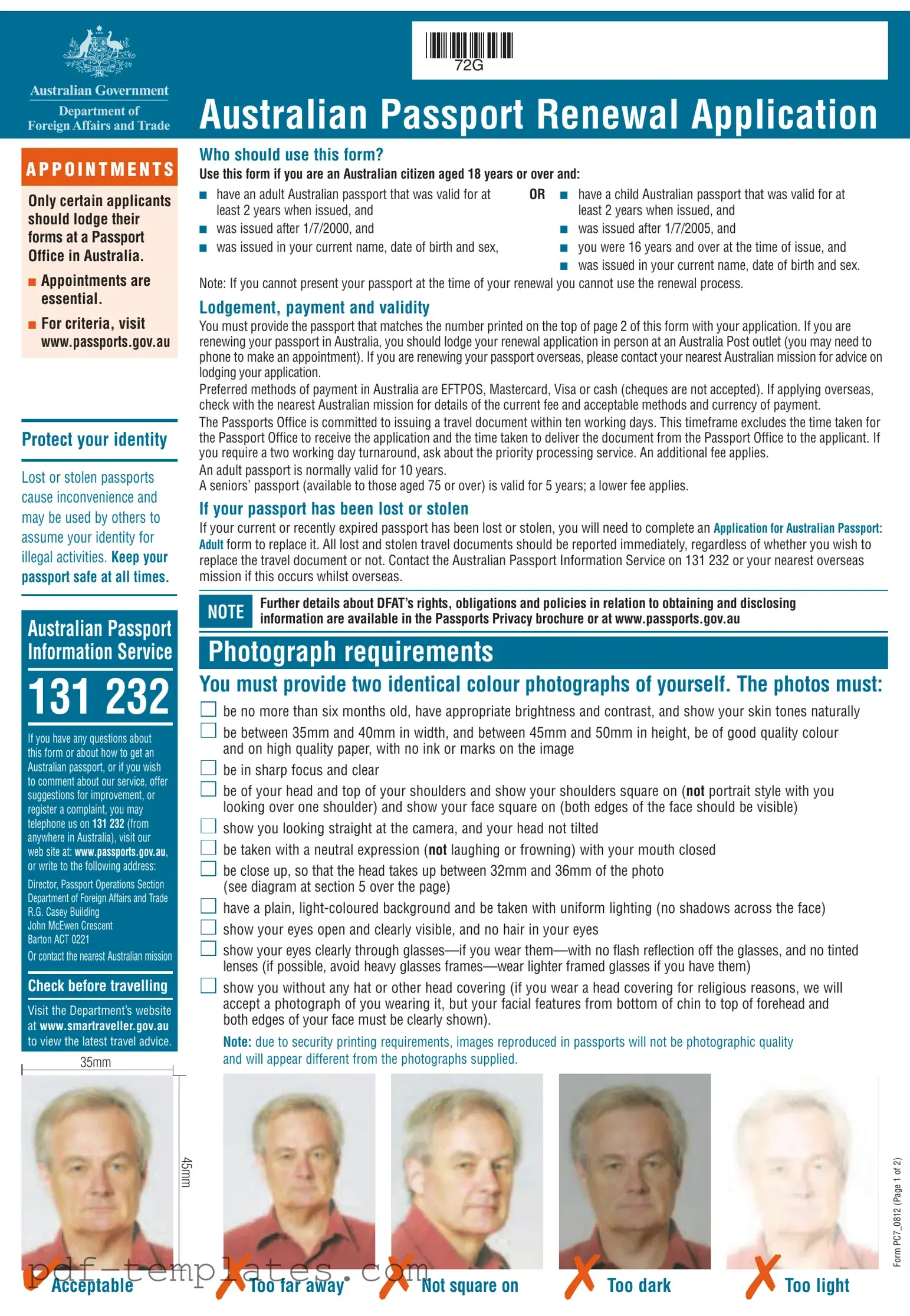 Get Australian Passport Renewal Form in PDF