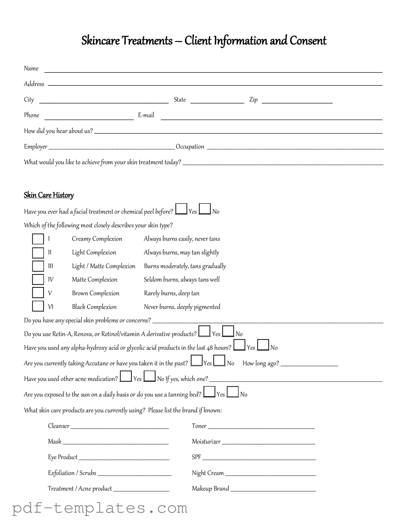 Get Facial Consent Form in PDF