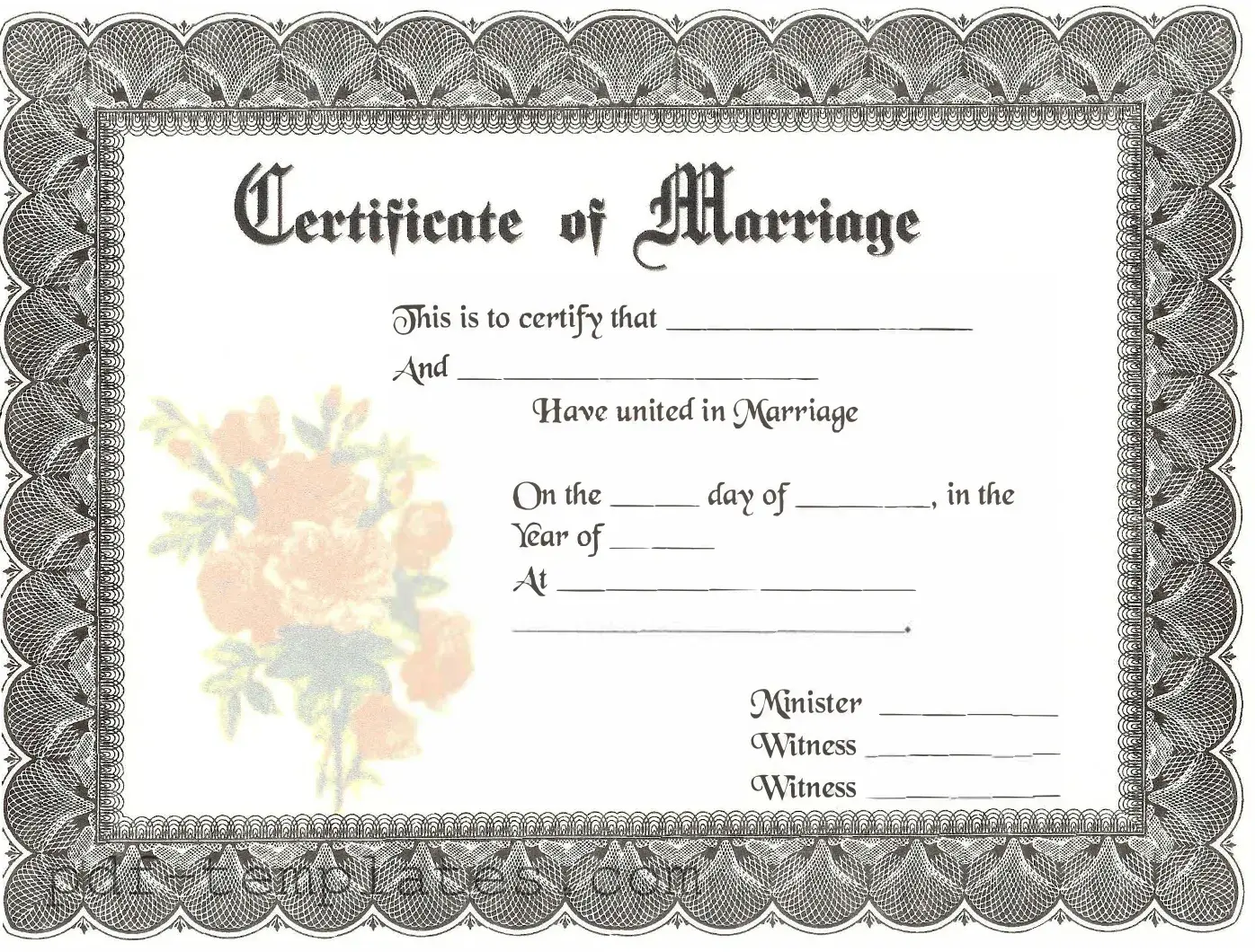 Get Marriage Certificate Form in PDF