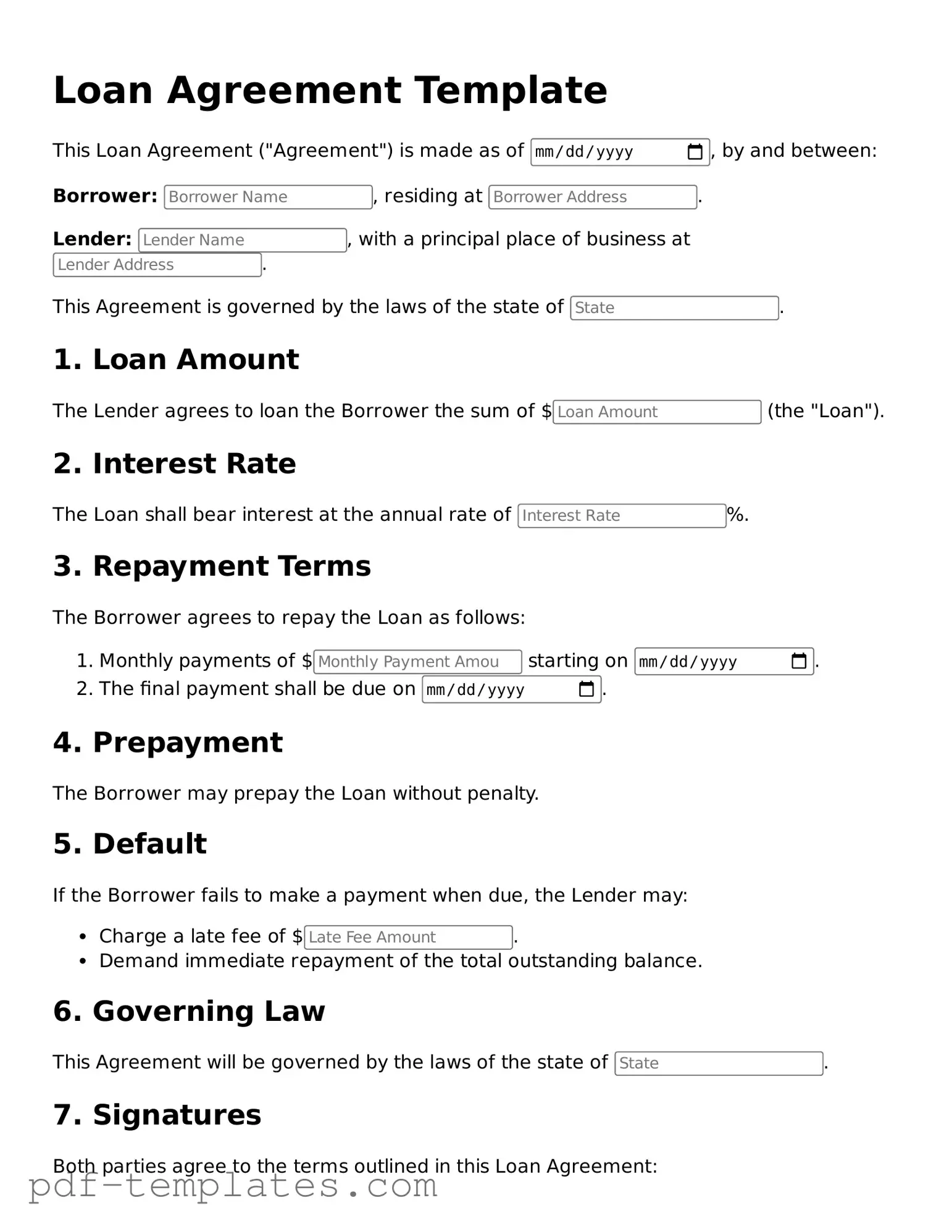 Loan Agreement Document