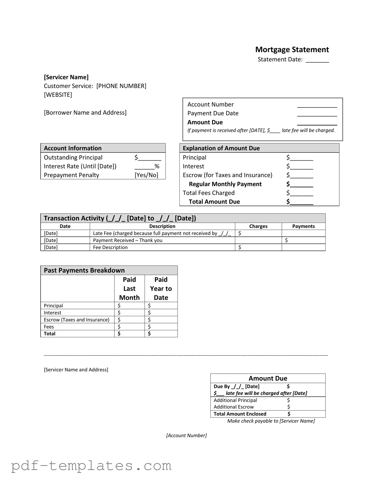 Get Mortgage Statement Form in PDF