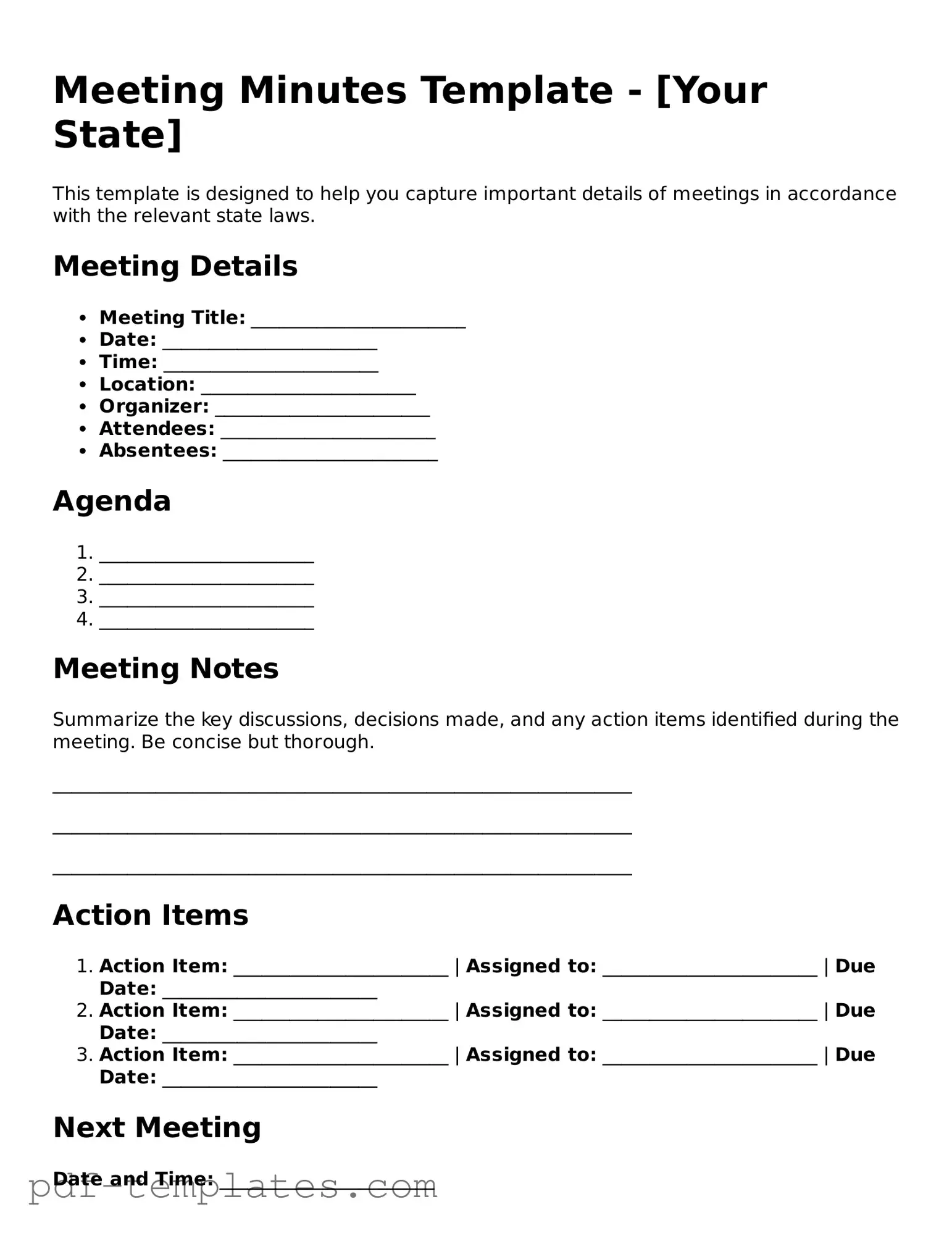 Meeting Minutes Document