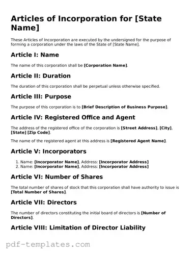 Articles of Incorporation Document