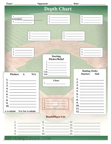 Get Baseball Field Lineup Form in PDF