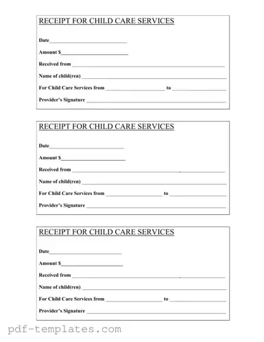 Get Childcare Receipt Form in PDF