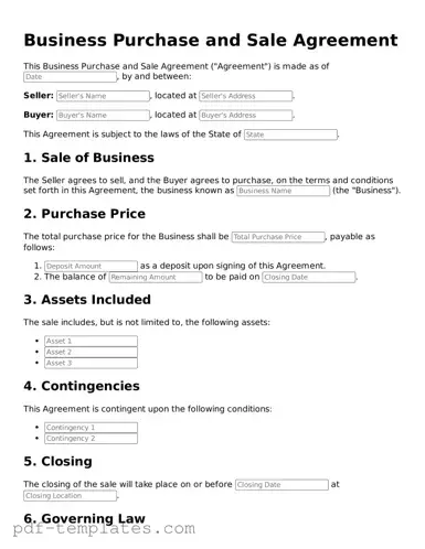 Business Purchase and Sale Agreement Document