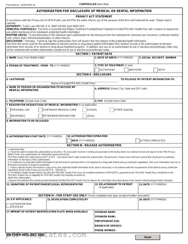 Get DD 2870 Form in PDF