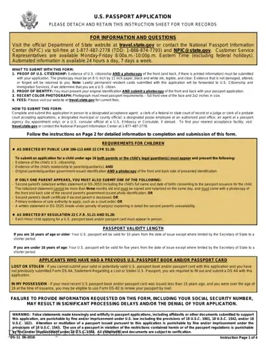 Get DS-11 U.S. Passport application Form in PDF