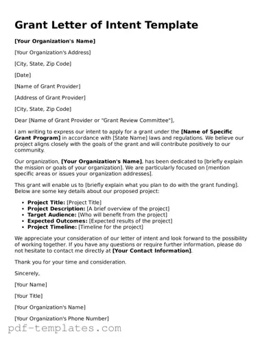 Grant Letter of Intent Document