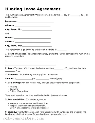 Hunting Lease Agreement Document
