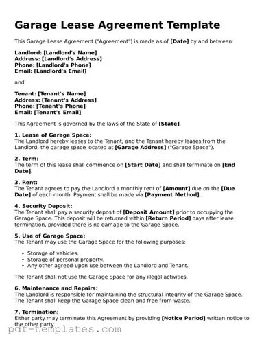 Garage Lease Agreement Document