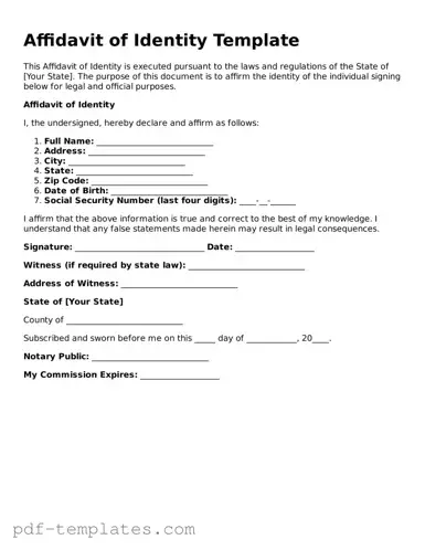 Affidavit of Identity Document