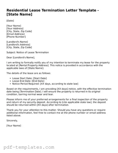 Lease Termination Letter Document