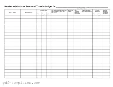 Get Membership Ledger Form in PDF