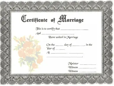 Get Marriage Certificate Form in PDF