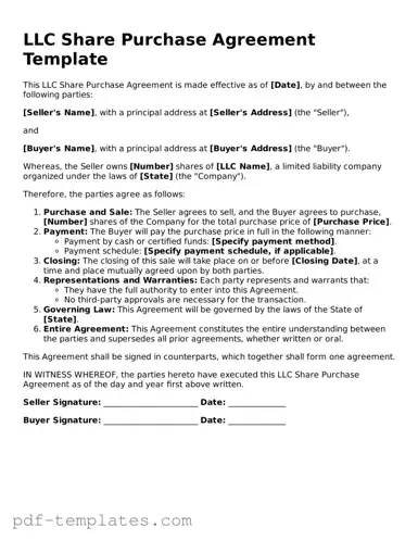 LLC Share Purchase Agreement Document