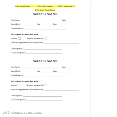 Get Negative Hiv Test Form in PDF