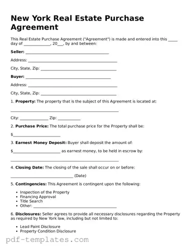Official Real Estate Purchase Agreement Template for New York State