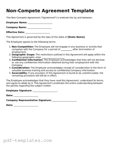 Non-compete Agreement Document