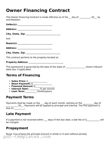 Owner Financing Contract Document
