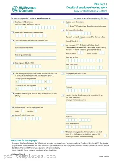 Get P 45 It Form in PDF