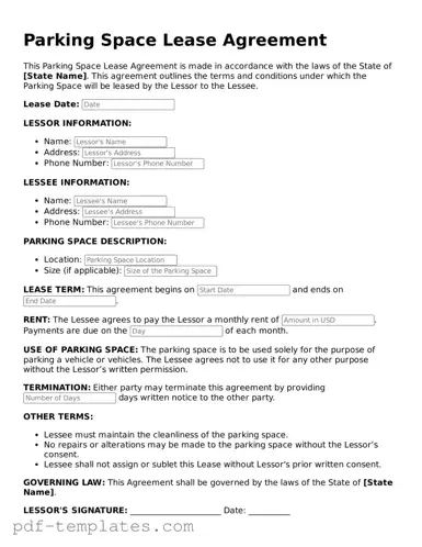 Parking Space Lease Agreement Document