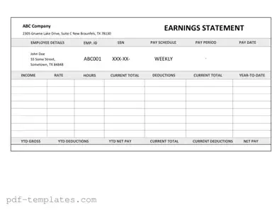 Get Independent Contractor Pay Stub Form in PDF