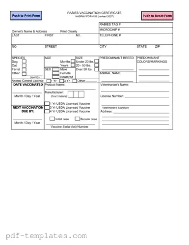 Get Rabies Certificate Form in PDF