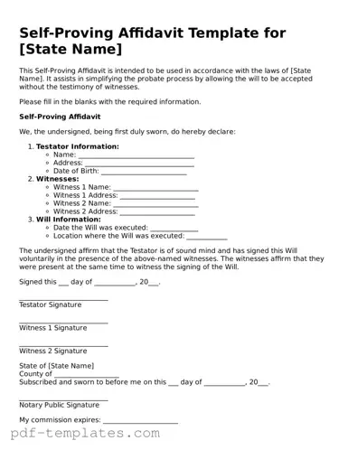 Self-Proving Affidavit Document