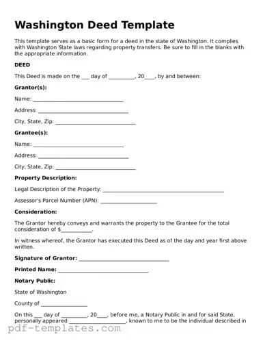 Official Deed Template for Washington State