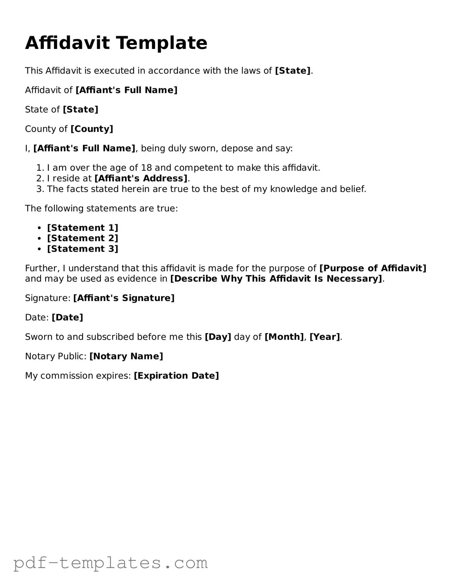 Affidavit Document