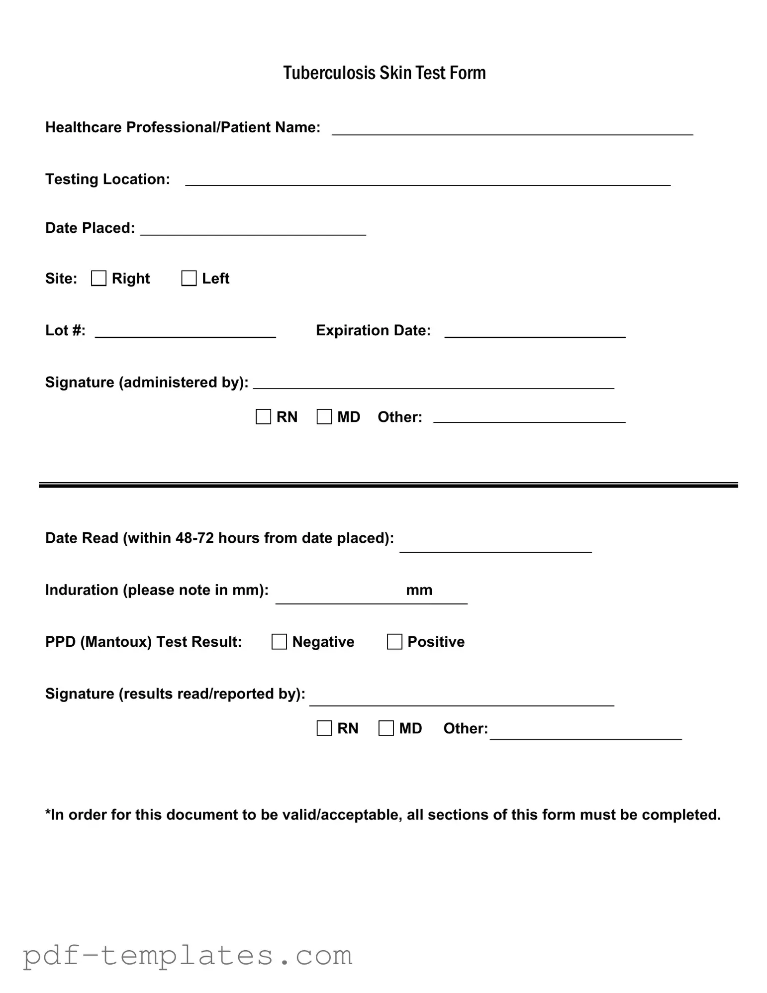 Get Tb Test Form in PDF