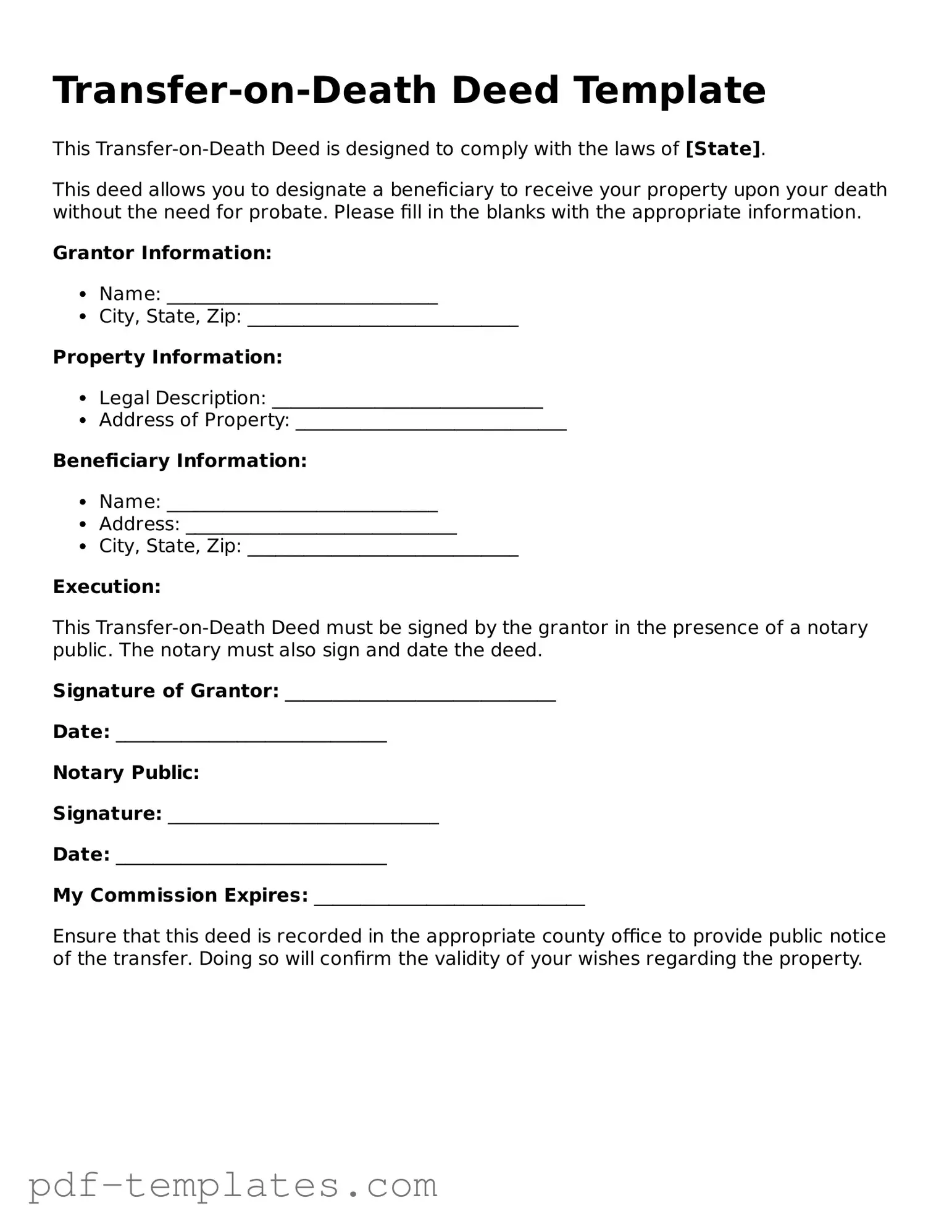 Transfer-on-Death Deed Document