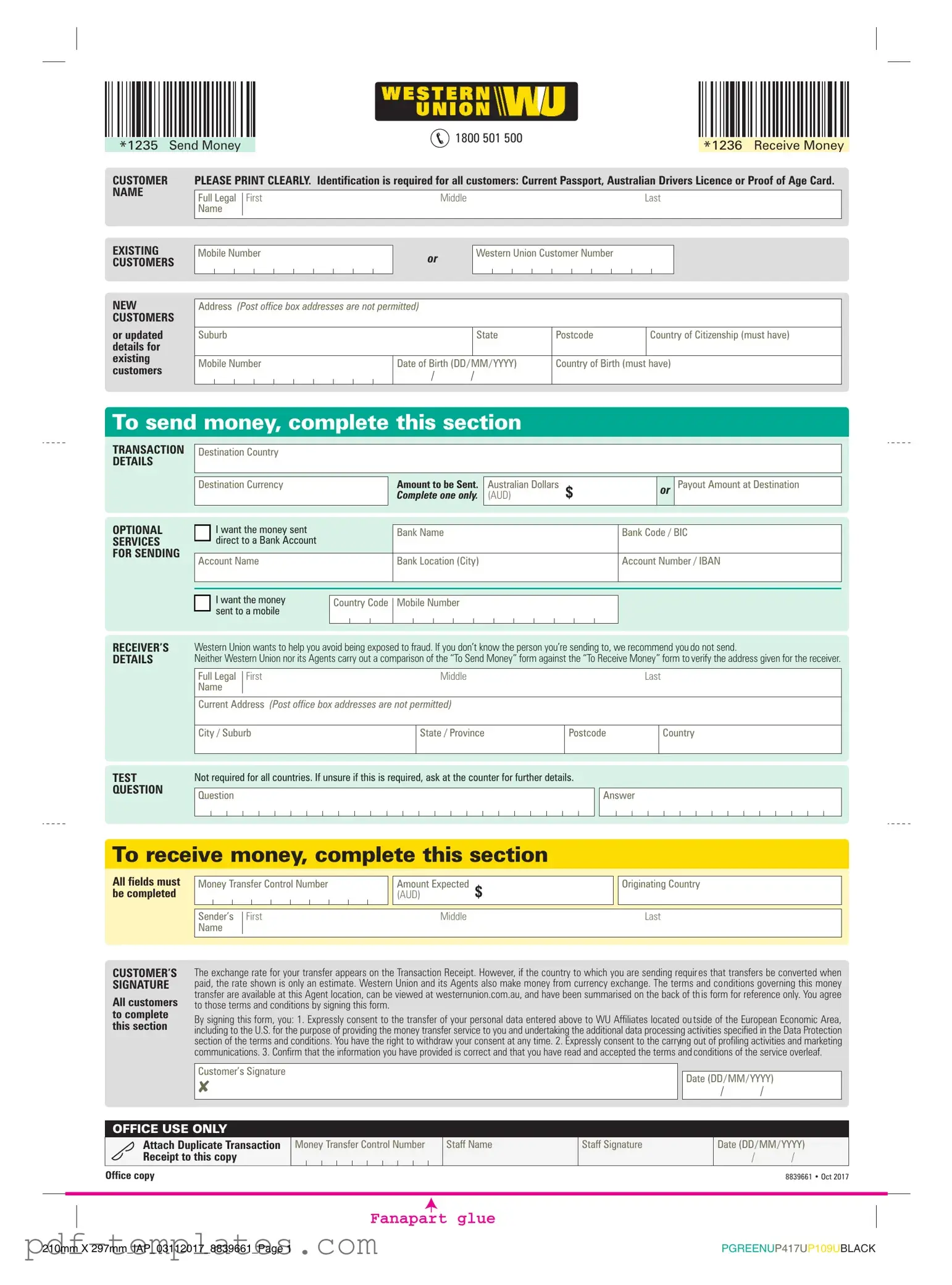 Get Western Union Form in PDF